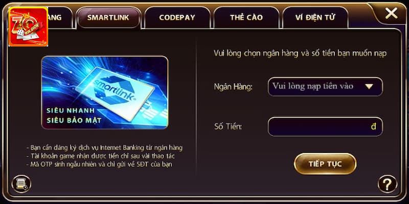 Hướng dẫn nạp rút tiền Zowin